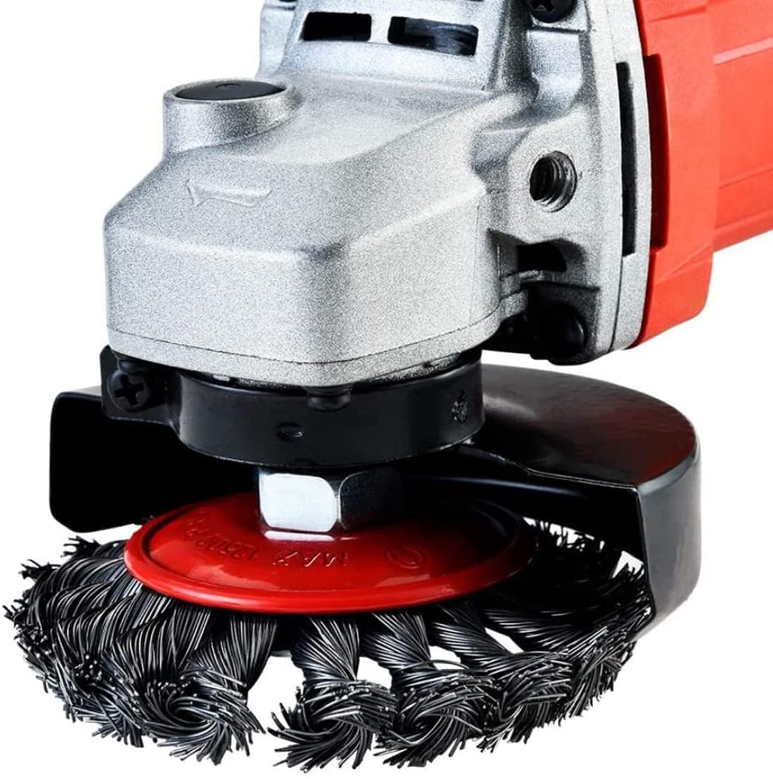 12 Pack Wire Brushes - 4 Inch Angle Grinder Wire Wheel, 5/8 Inch Threaded Arbor, 0.02 Inch Carbon Steel