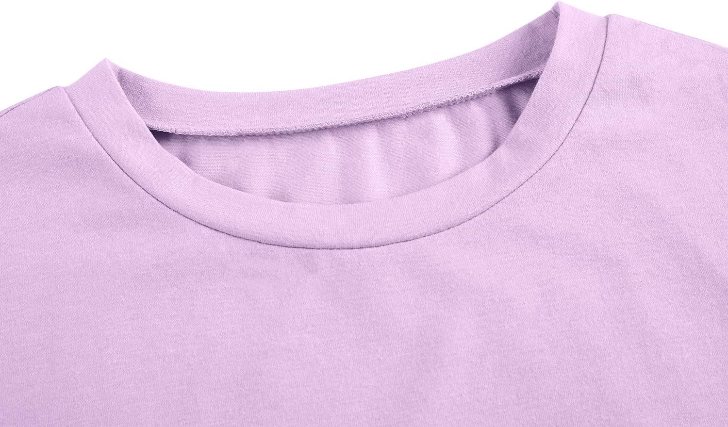 Imily Bela Girls Cap Sleeve Summer Tops Casual Crewneck Loose Tshirts with Pocket