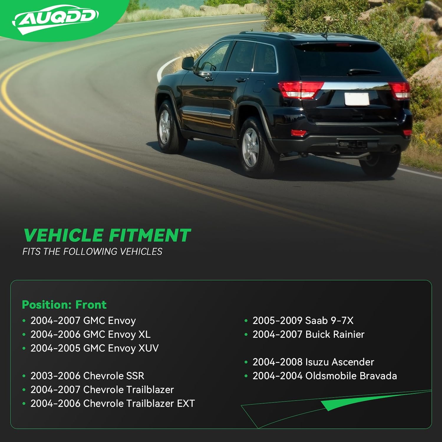 AUQDD K80824 K80825 Front Sway Bar Stabilizer Link Compatible With 2004-2007 Bu-ick Rainier/Chevy SSR Trailblazer/G-MC Envoy /2004-2008 Is-uzu Ascender /2005-2009 Sa-ab 9-7X