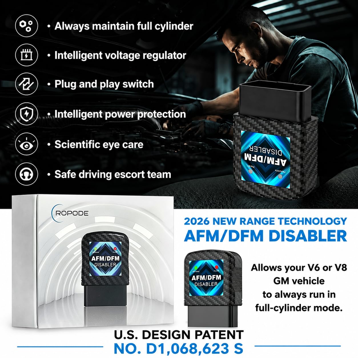 AFM/DFM Disabler 2024 New RA003 Chevy 5.3 Silverado / 5.3 GMC Sierra Active Fuel Management Delete Keep Engine V8 V6 Truck & SUV per GM Yukon Tahoe ecc. 4.3L 5.3L 6.0L 6.2L AG003 Pro