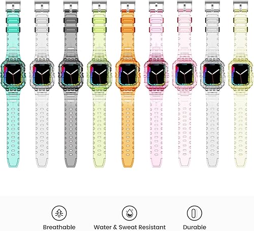 Miniatura 7 de Paquete de 2 correas compatibles con Apple Watch de 1.496 pulgadas, 1.575 pulgadas, 1.614 pulgadas, 1.654 pulgadas, 1.732 pulgadas, 1.772 pulgadas,