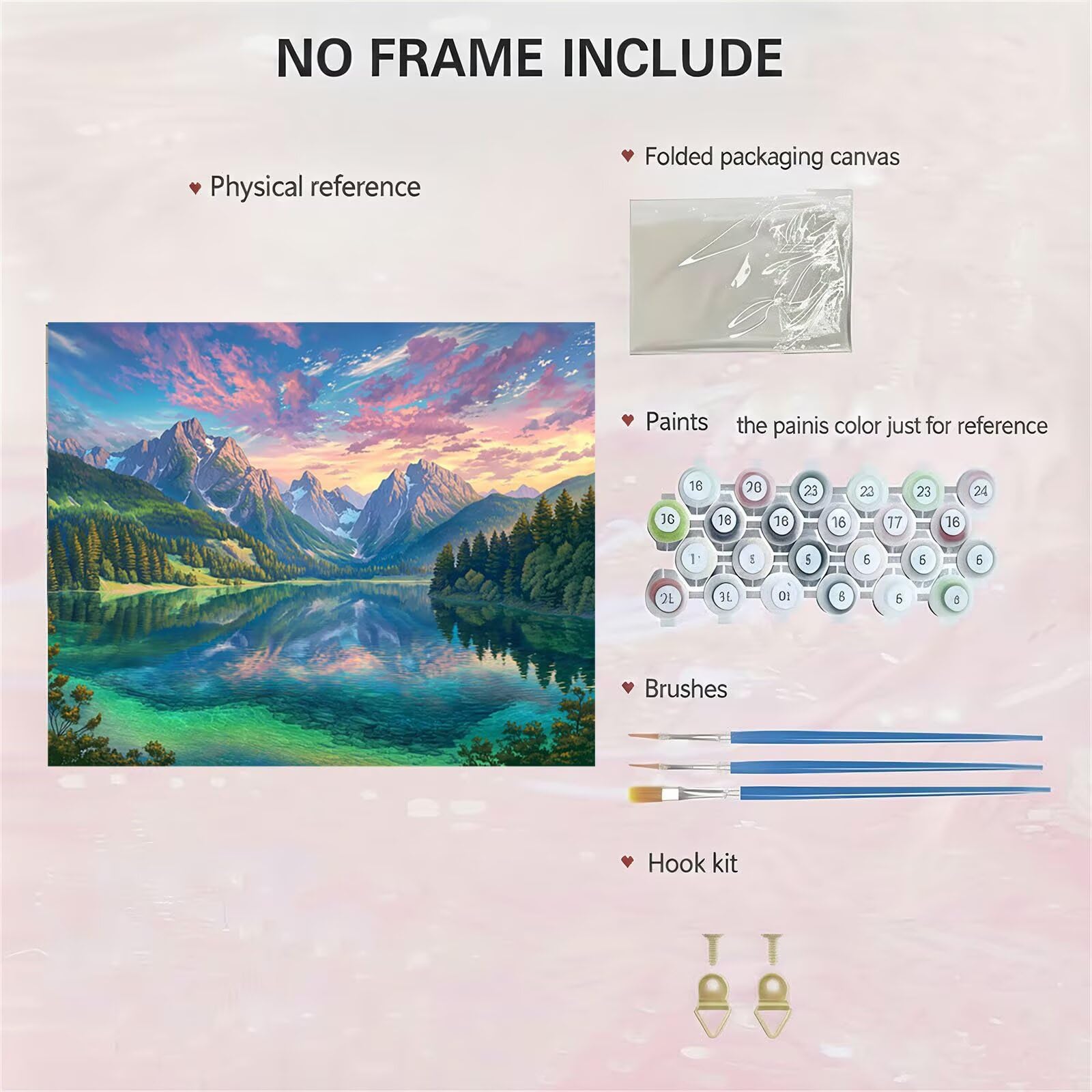 Malen nach Zahlen Landschaft, Berg Malen nach Zahlen Erwachsene Set, DIY Paint By Numbers 80x120 cm Hochwertige Leinwand (Gerollt, Ohne Falten) - Entspannung & Kreativität - Geschenk für Frauen W-O508