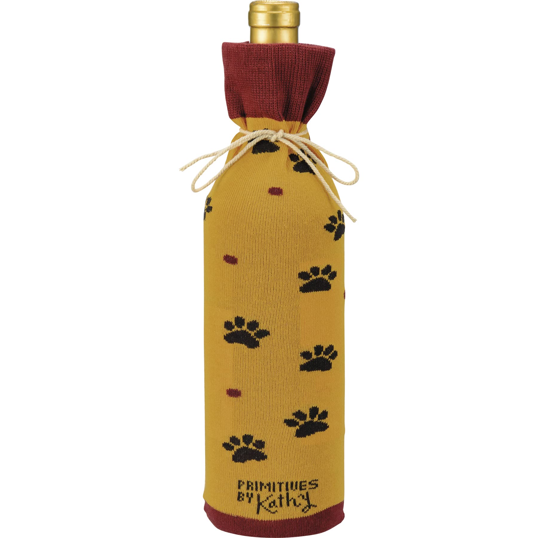 Primitives by Kathy Dog Lover Let's Drink Wine & Talk Shit About People Wine Bottle Sock Holder