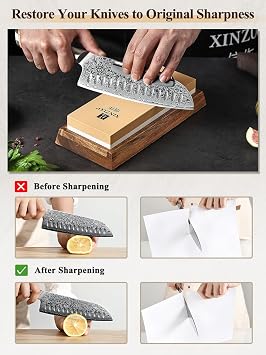 XINZUO Double-Sided Grit Sharpening Stone 1000/5000 Set of 5 Pieces