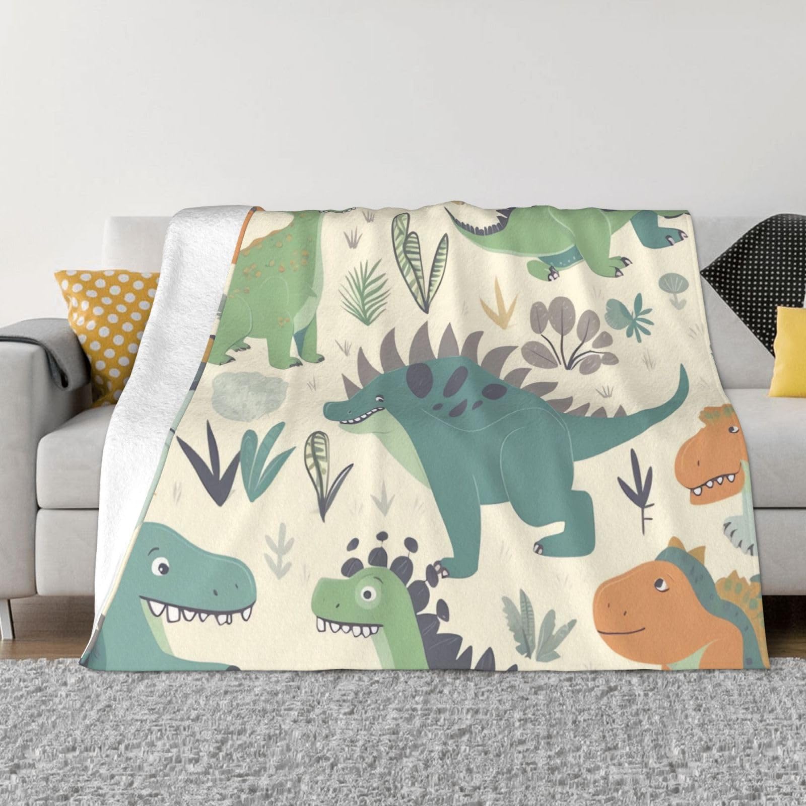 Couverture pour canapé toutes saisons en flanelle microfibre douce 152 x 127 cm