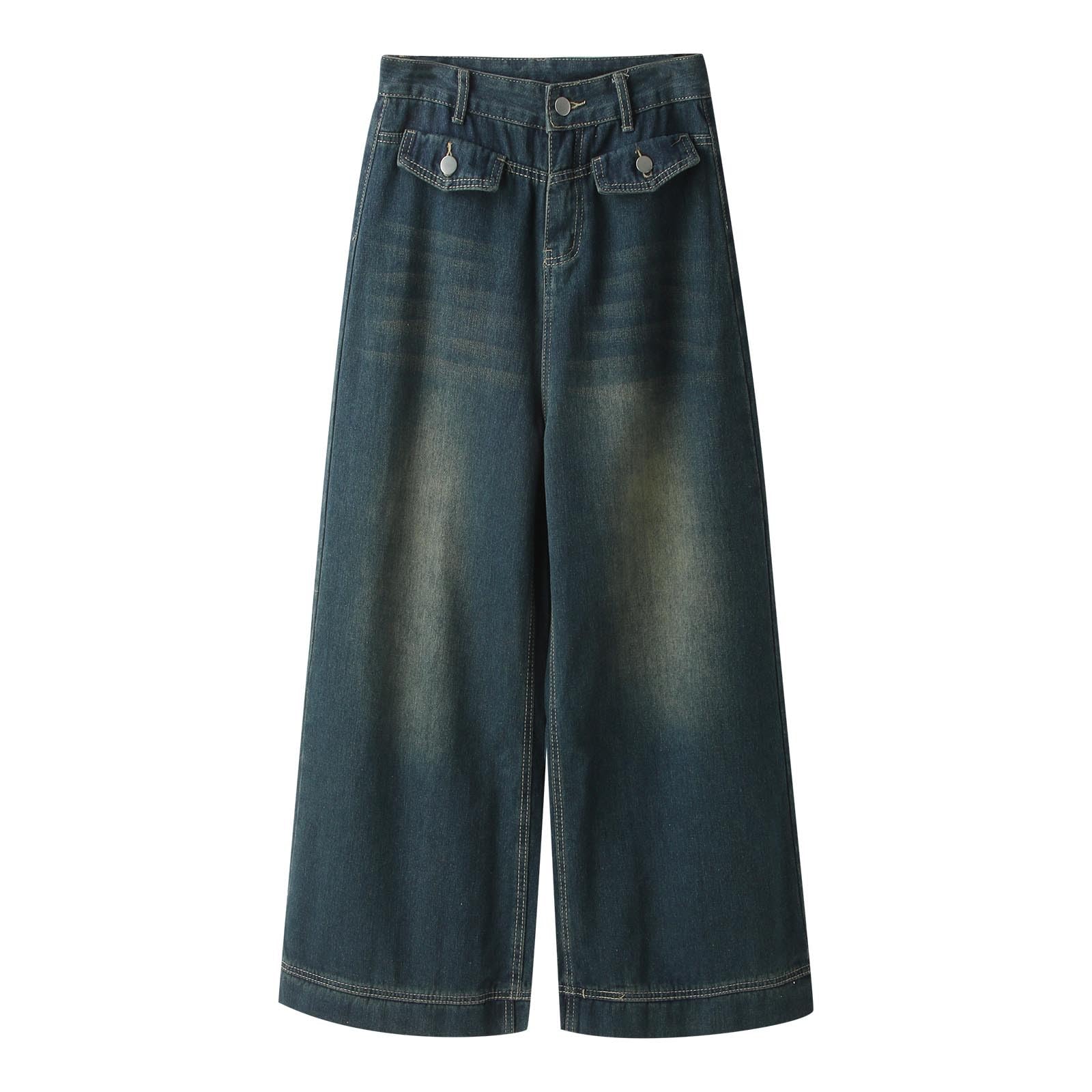 Pantalini Donna Jeans Larghi Pants Low Pantaloni Baggy Y2K Eleganti Balloon Elasticizzati Zampa Larga Wide Invernali Gamba Alta Strappati Glitterati Curvy