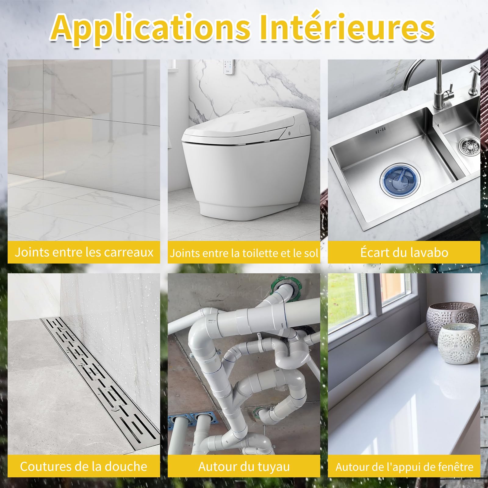 1KG Agent Imperméable Invisible,Membrane d'Étanchéité Waterstop,Joint Etancheite pour l'intérieur et l'extérieur,Waterproof Coating Transparent pour Terrasse,Facade,Toiture et Bain