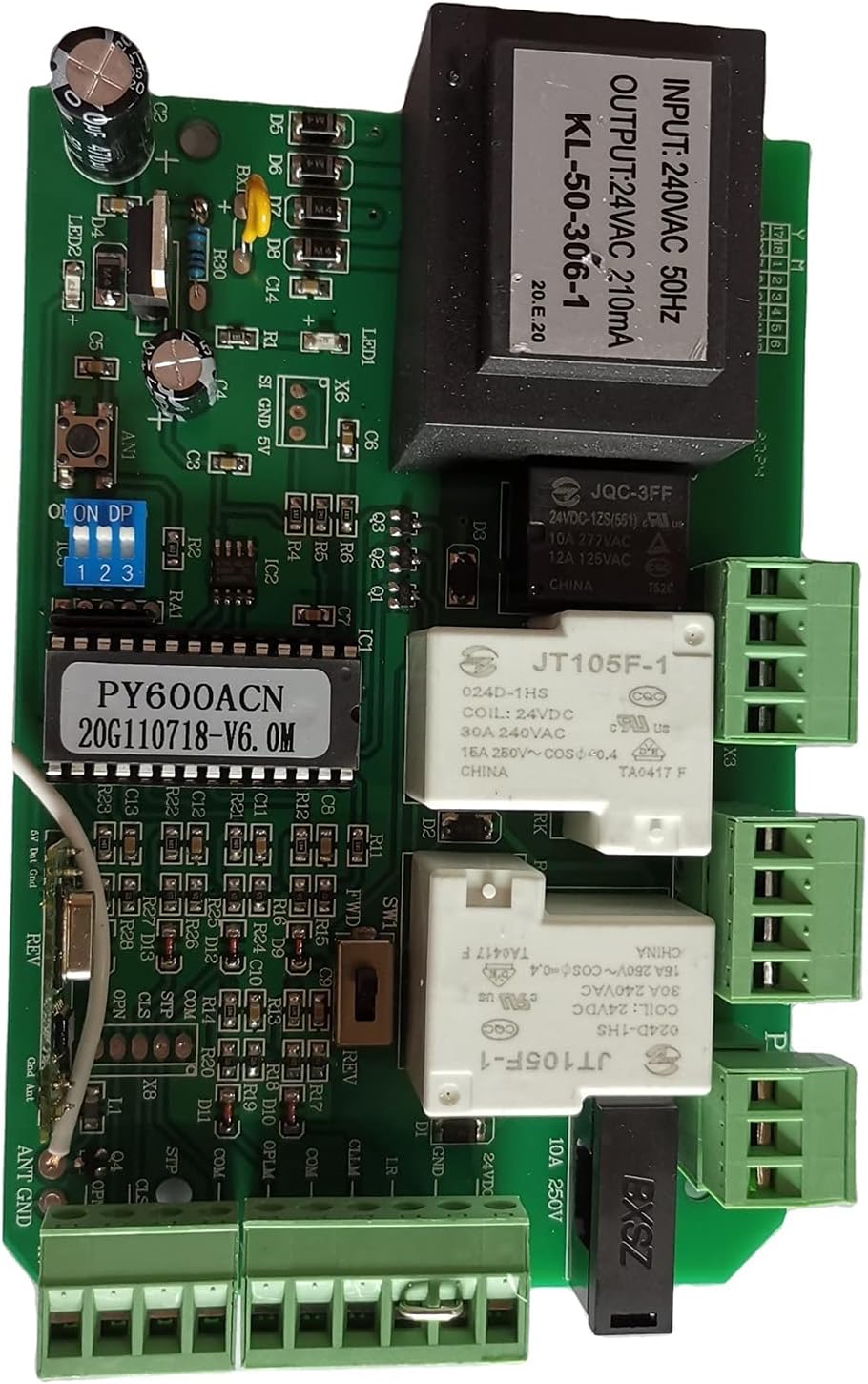 EODUDOS Door Closer Sliding Gate Opener AC Motor Control Unit PCB Controller Circuit Board Replacemet Board(PY600ac PY1400 SL1500 PY800 Model)