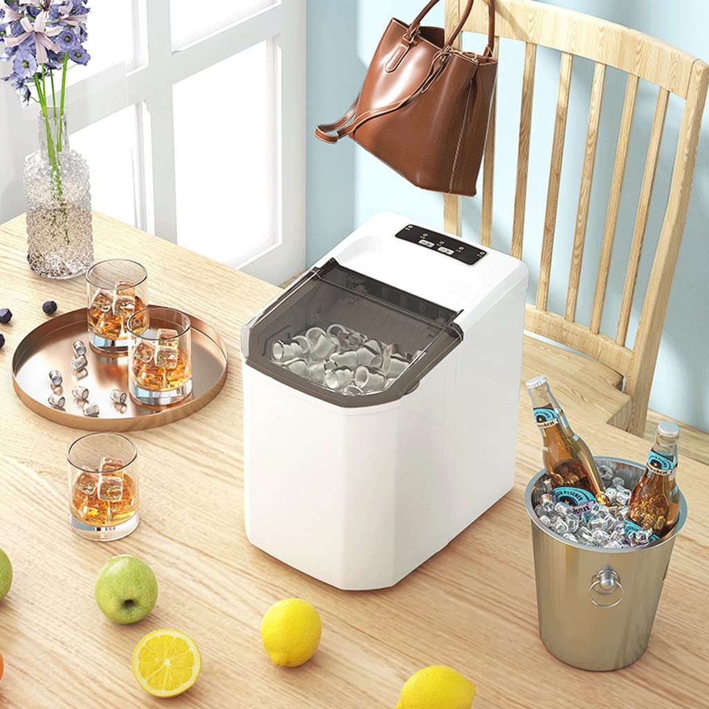 Hogar de 15 kg pequeño Fabricante de Hielo de 9 Cuadrados Mini Fabricante de Hielo automático de Hielo pequeño Estudiante de Dormitorio Mini Fabricante de Hielo Redondo automático