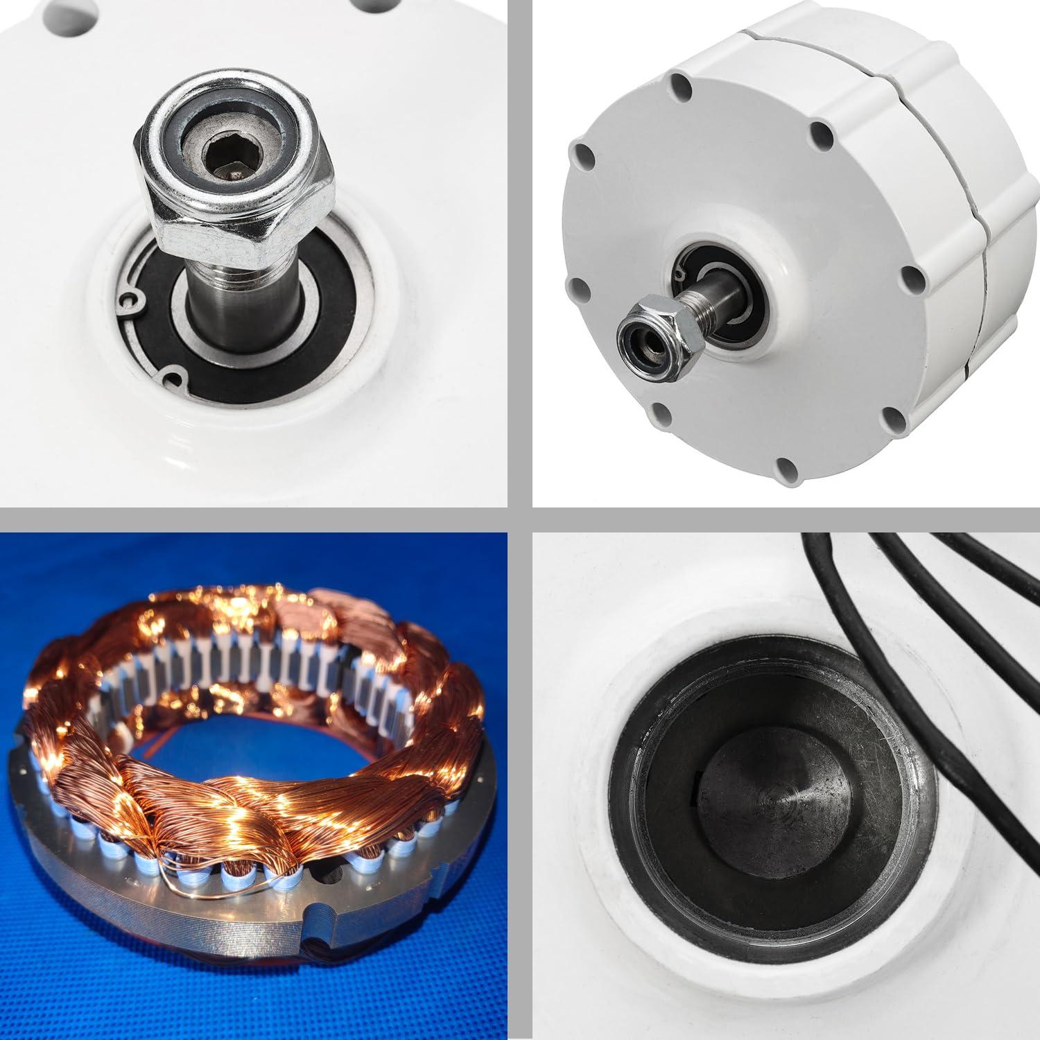 Generatore di magneti permanenti, 800 W, 12 V, 24 V, 48 V, dinamo a 3 fasi, per turbina eolica fai da te e progetti di energia libera (without-12 V)