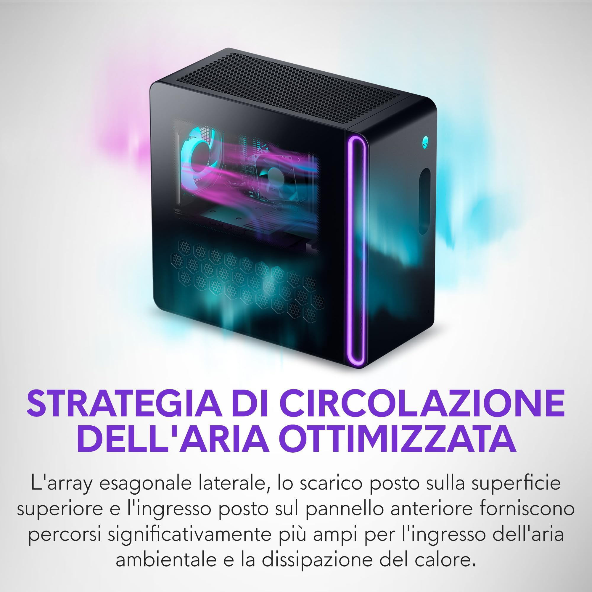 Alienware Aurora Gaming Desktop Intel Core Ultra 7 265KF RTX 5070 32GB RAM 1TB SSD Raffreddamento a Liquido 1000W Win 11 Home