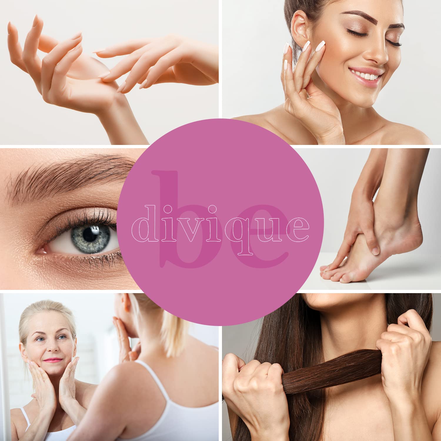 Divique poudre de collagène [500g] - premium multicollagène de type 1, 2, 3, 5, 10-100% peptides - 10 000 mg de collagène par jour - insipide, soluble, sans additifs