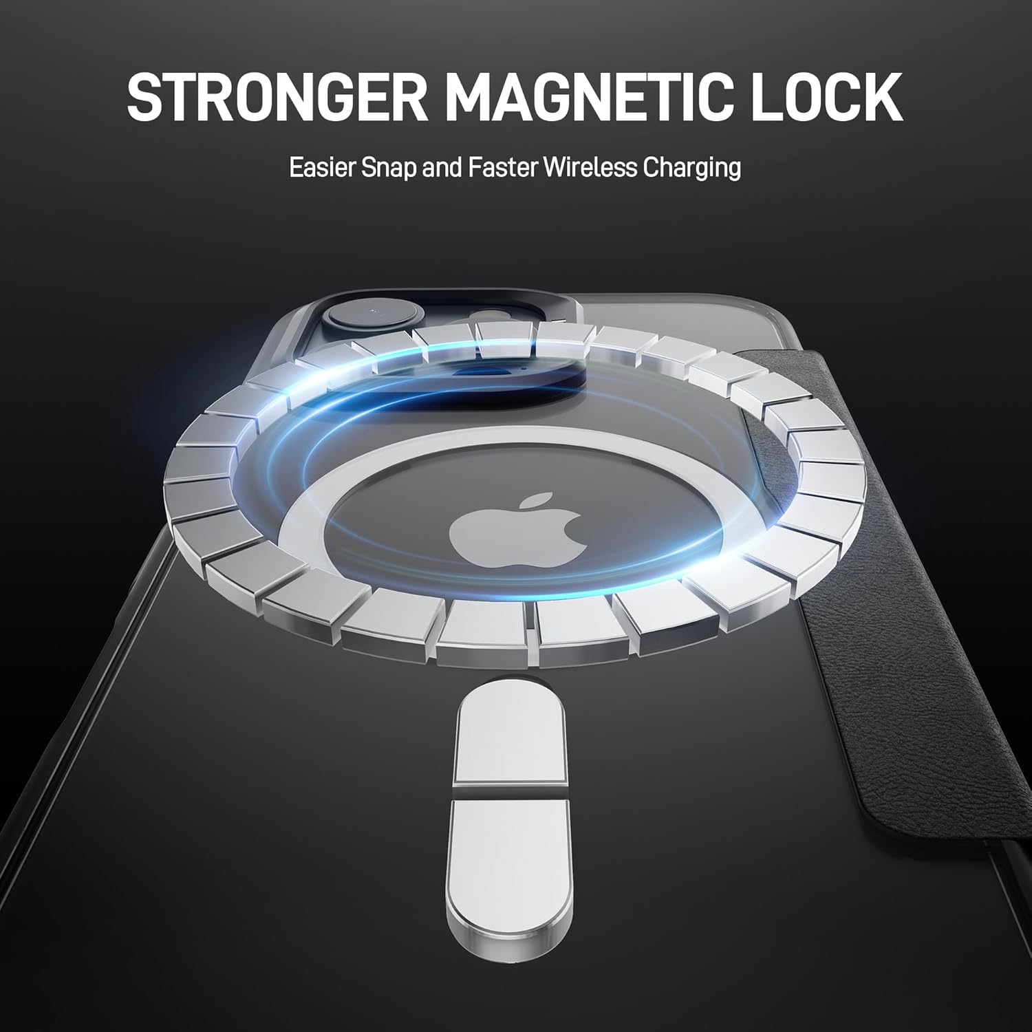 RAPTIC Urban Folio Wallet Case for iPhone 16 Pro Max, Compatible with MagSafe, 2 Card Wallet Holder, Flip Cover, Wireless Charging Compatible, Military Grade 13ft Drop Tested, 6.9 inch, Black