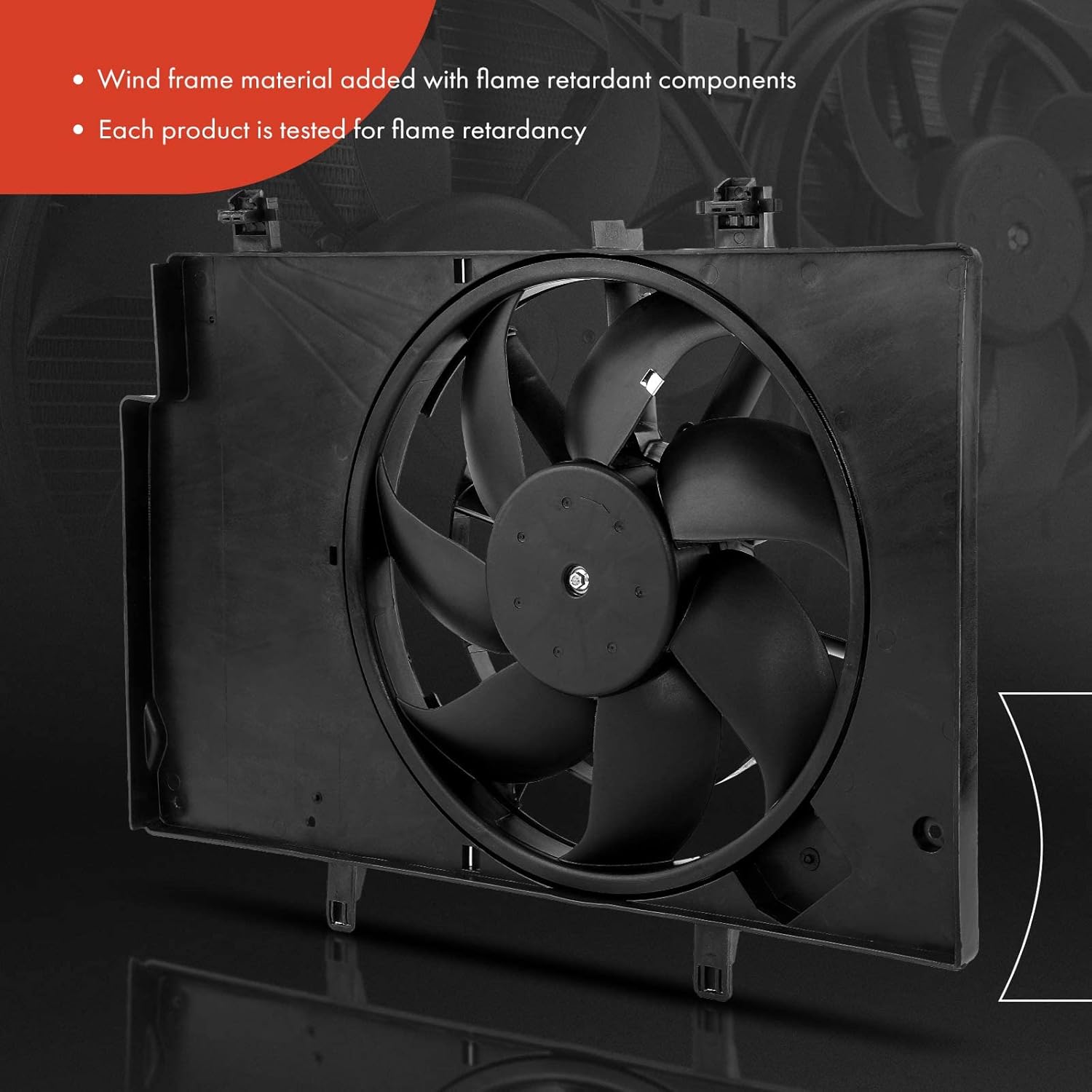 A-Premium Engine Radiator Cooling Fan Assembly Compatible with Select Ford Models - Fiesta 2011-2019, L4 1.6L - Replace# 1557572, 8V518C607AF
