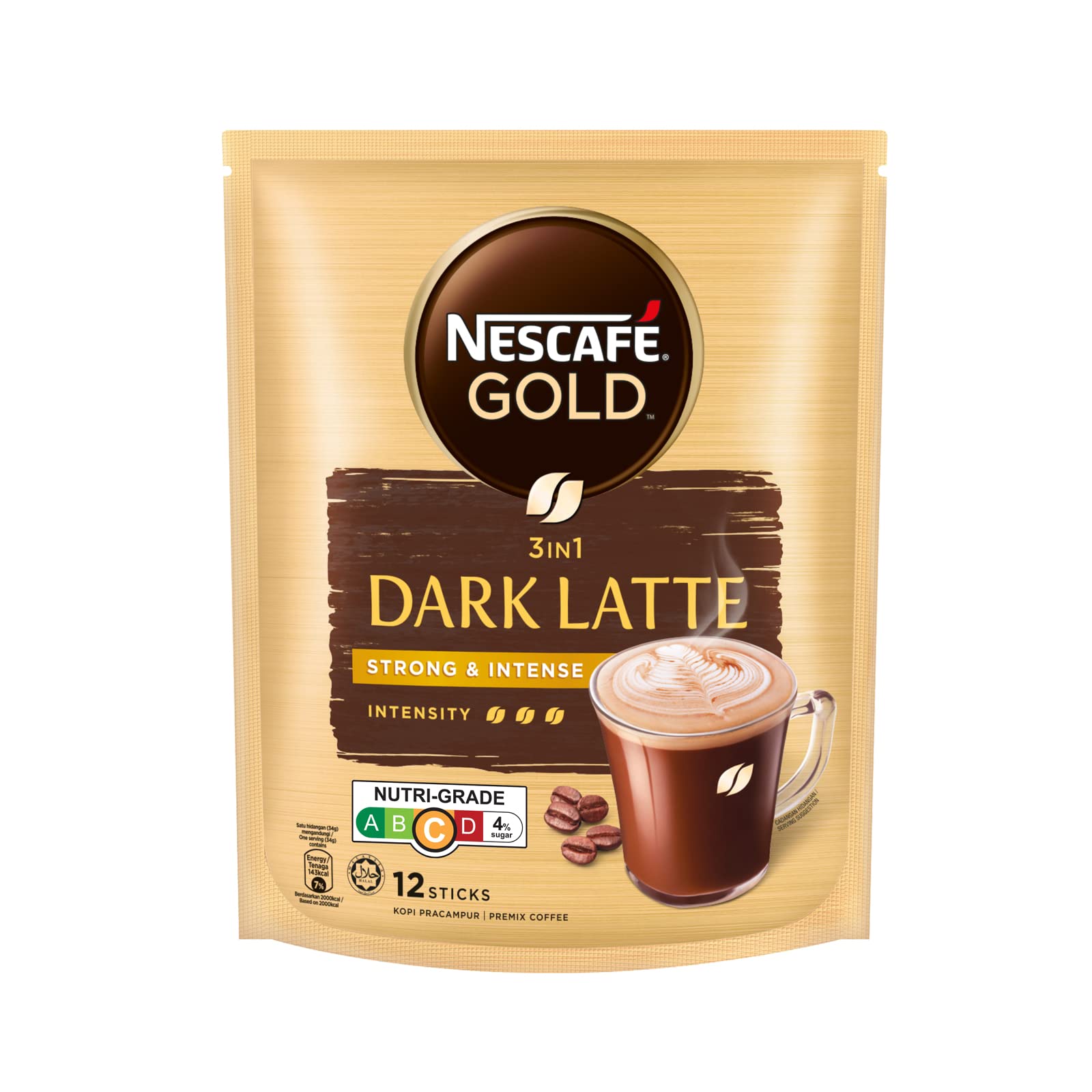 Nescafe Gold Dark Latte Coffee 12 x 34g 400g (B06XYK16QW) Amazon Price History, Amazon Price Tracker