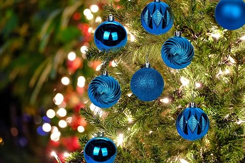 Miniatura 7 de Adornos de bola de Navidad de 2.36 pulgadas, 30 piezas pequeñas inastillables para decoración de árbol de Navidad, bolas de adornos de Navidad con