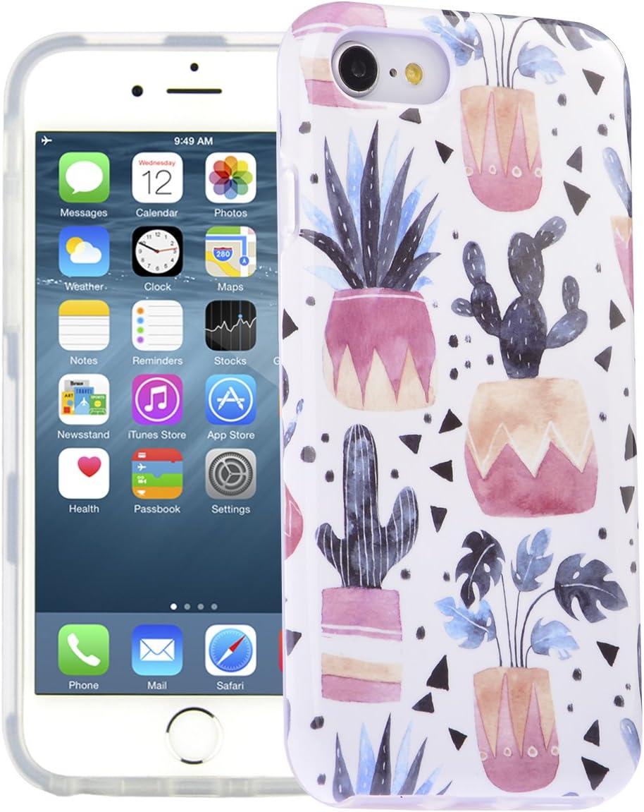 Dimaka Case for iPhone 7 Case, iPhone 8 Case,iPhone se, Floral Flower Cute Case, Dual Layer Covers for Girls, Sturdy and Protective Bumper for iPhone se,iPhone 7 and 8 (120, iPhone 7 & 8)