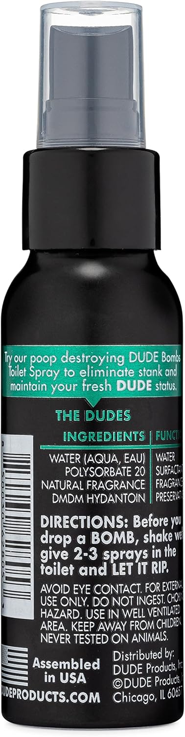 DUDE Bombs desodorizante ambientador de inodoro y aerosol, aroma