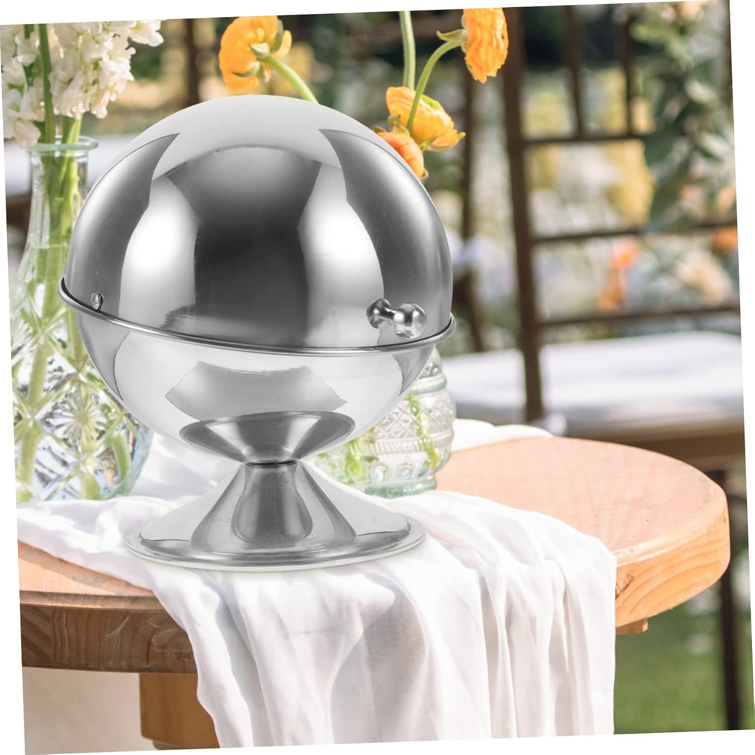 LABRIMP Stainless Steel Sugar Bowl Kitchen Storage Jar Condiment for outside Canister Seasoning Container