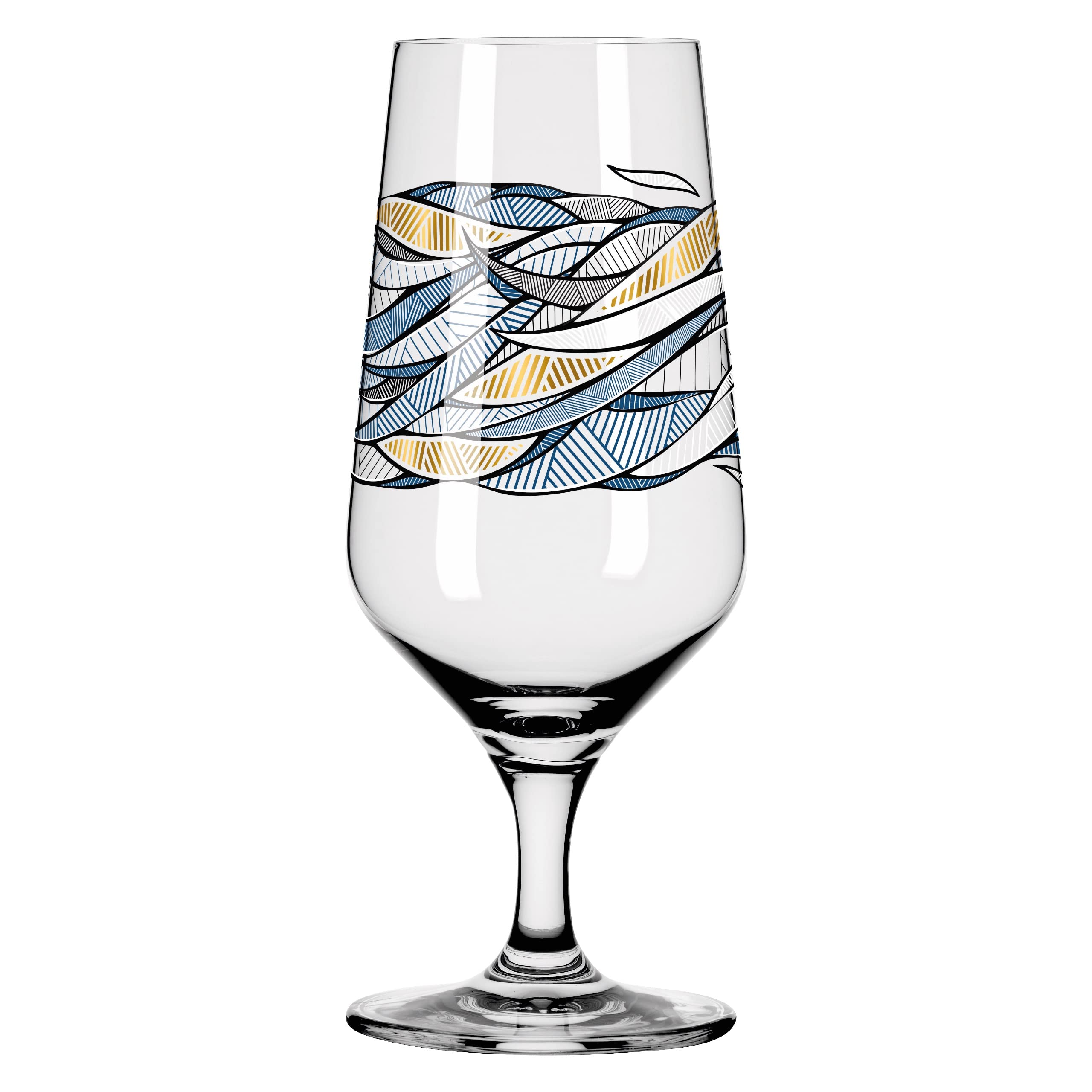 RITZENHOFF 3471002 Beer Glass 300 Ml Set Of 2 Brauchzeit Series Design No. 2 Water, Multi-Colour, Made In Germany