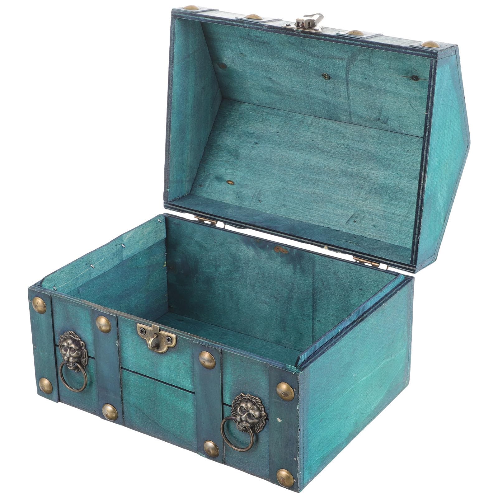 Caja Joyero de Madera y Metal, Diseño Retro Elegante para Pendientes