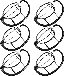 VALICLUD 6 Piezas Soporte de Pelucas Ajustable y Portátil de Diseño Colgante y Base Antideslizante para Almacenamiento y Exhibición de Pelucas y Sombreros Casa o Salón Color Negro