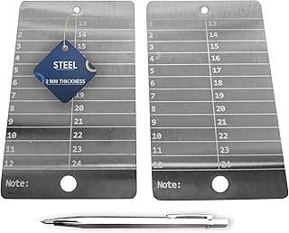 Hooe England 2 x grawerowany laserowo portfel ze stali nierdzewnej – 85 mm × 54 mm × 2 mm płyty (przykręcane 4 mm) – metalowa kopia zapasowa dla Bitcoin, Ethereum, fraza odzyskiwania kryptowalut