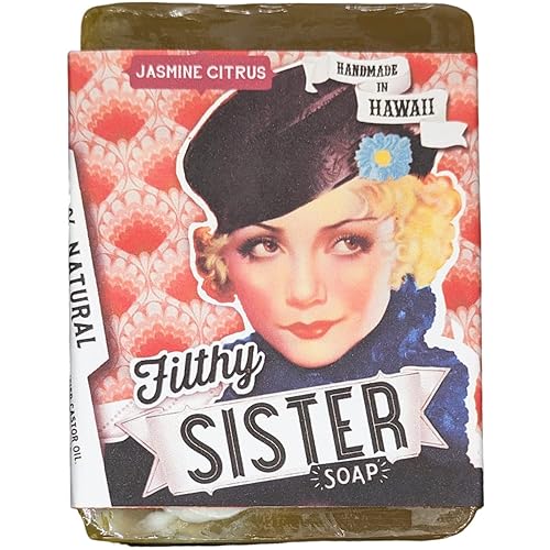 Filthy Sister - Barra de jabón de cítricos jazmín natural, color blanco