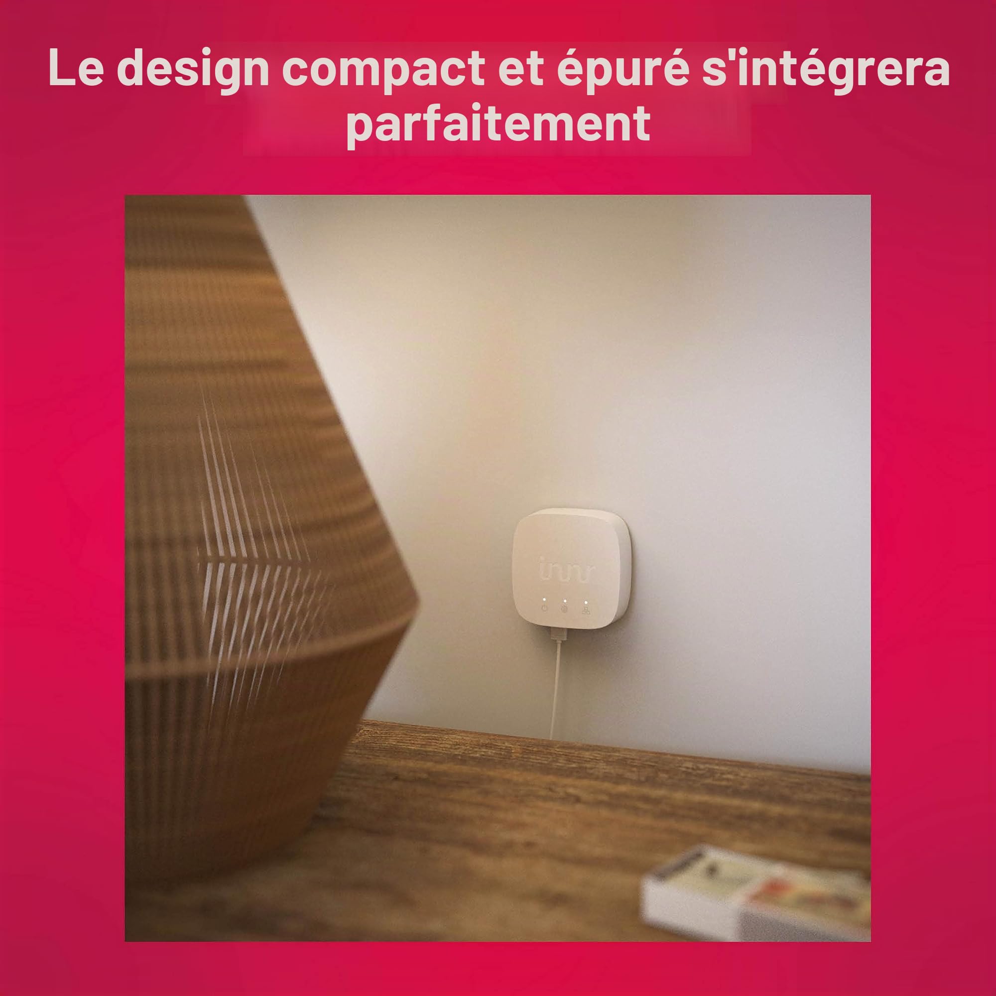 innr Zigbee Gateway, WLAN, Fonctionne avec Alexa, Siri Shortcuts, Hub Zigbee pour éclairage intelligent, commande vocale, contrôle intelligent, pont Zigbee, BG 220