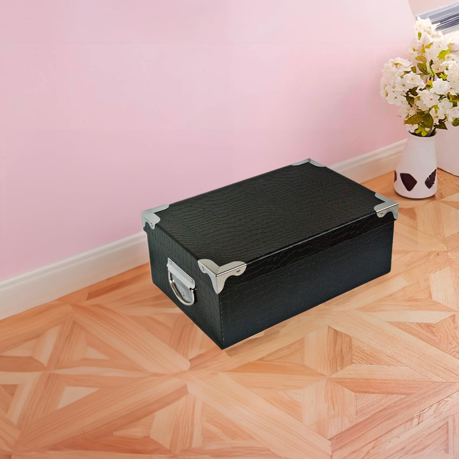 Avilia Caja Premium: juego de 6 cajas multidimensionales de cartón con tapa y asas, perfectas para organización y transporte