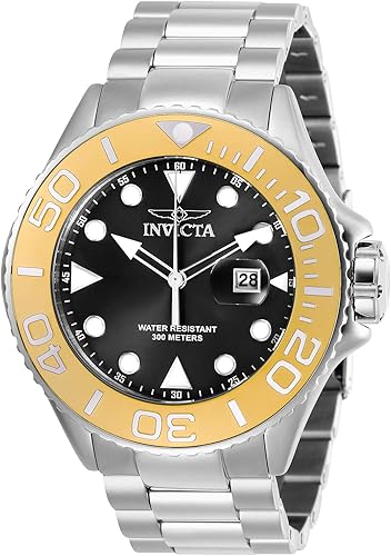 Invicta 28767 Pro Diver Reloj de cuarzo plateado con pantalla analógica para hombre, plateado, Buceador, movimiento de cuarzo