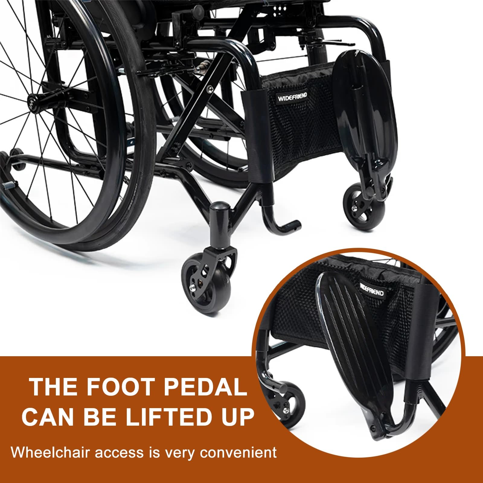 Silla de ruedas deportiva ultraligera plegable portátil todo terreno,Silla de ruedas manual de aleación de aluminio autopropulsada plegable,Silla de ruedas de transporte(Blue B,42cm/16.5in)
