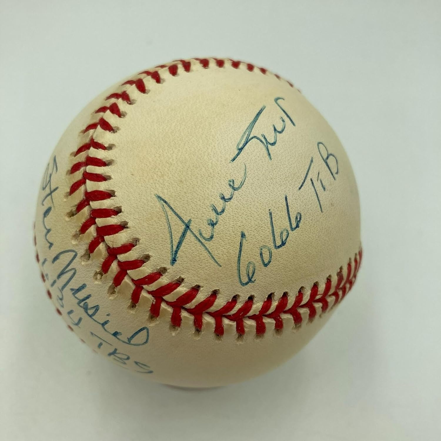 Willie Mays Hank Aaron Stan Musial Total Baseball Signed Inscribed Baseball JSA - Autographed Baseballs