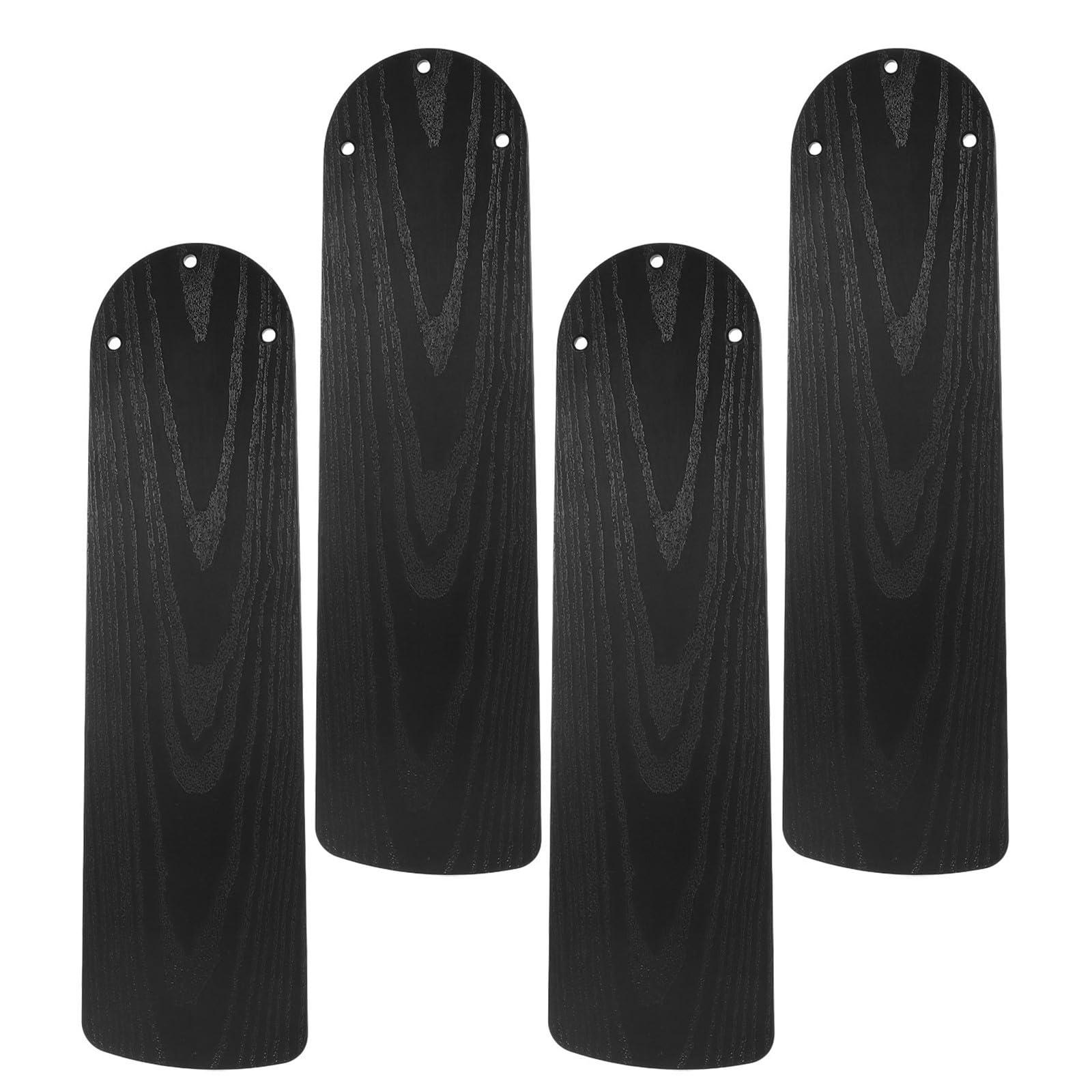 Aspas para Ventilador de Techo 4 Piezas Orificio Preperforado, Efecto Veta de Madera Hojas para Ventilador de Techo, 21 Pulgadas, Plástico, Negro Celebracion para Interiores