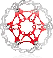 BUCKLOS Rotor de freio a disco flutuante de 160 mm, 180 mm, 203 mm, rotores de freio MTB de aço inoxidável com parafusos de 6 peças, rotor de disco flutuante ultraleve adequado para bicicletas de