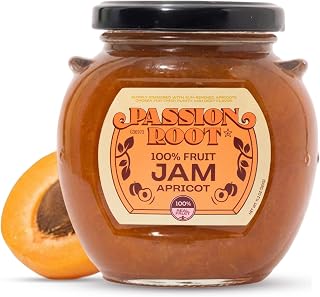 Passion Root All-Natural Apricot Jam - No Added Sugar, Preservative-Free, Non-GMO Gluten-Free Preserves for Charcuterie 11.2oz