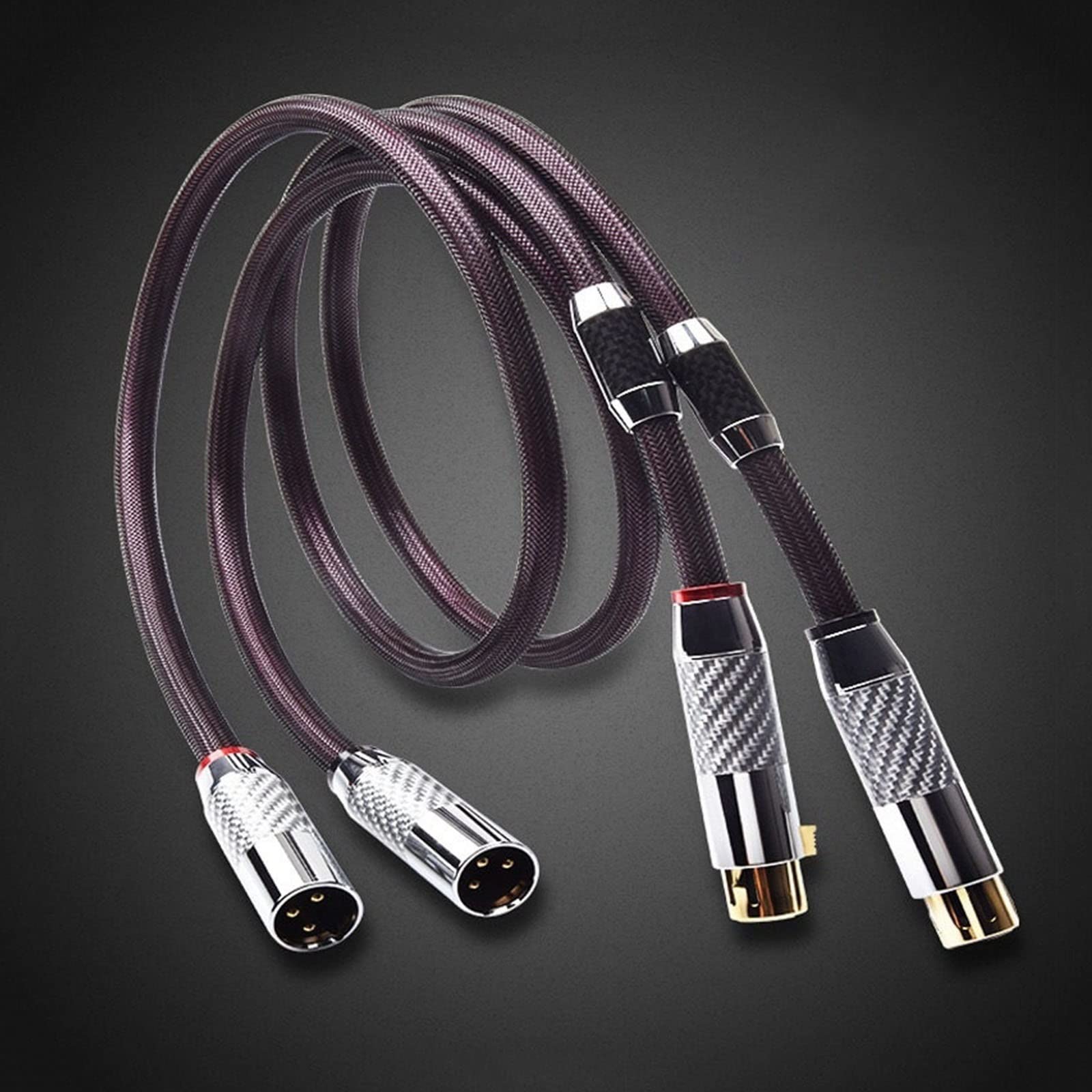 Câble audio HIFI mâle vers femelle en argent pur(1.5 Meters)