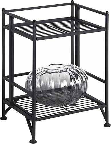 Miniatura 4 de Convenience Concepts Designs2Go - Estante para almacenamiento extra de 2pisos, metal, plegable, Metal, Negro