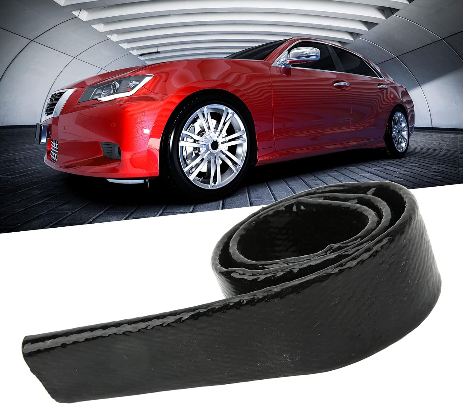 AYNEFY Fiberglass Heat Sleeve, Heat Sleee High Performance Heat, Wrap For Automotive Applications, 1M Length For And Car Pipes (35Mm Id)