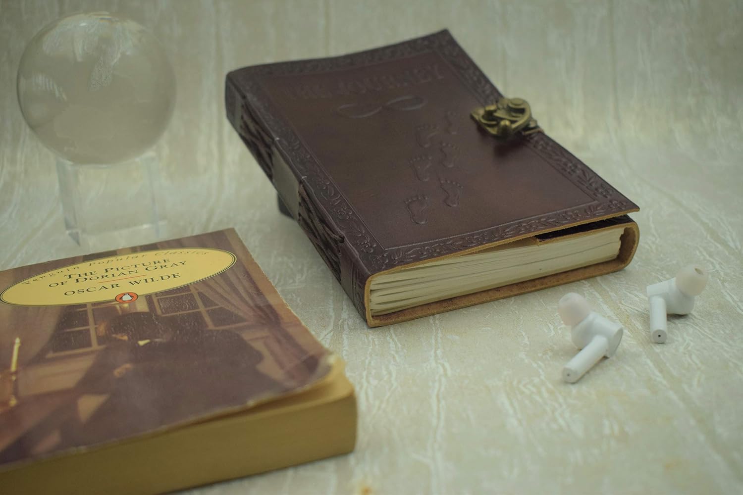 OVERDOSE THE JOURNEY Leather Journal With Brass C-Lock - Handmade Journal For Students, Office Bound Leather Journal for men & women | Sketchbook| Notebook Diary - 5 x 7 inches | 12 x 17 cm | A6 image 3