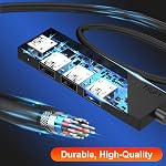 USB Hub 3.0, TSUPY 4 Port USB 3.0 Splitter de Hub de données avec 2.1ft Câble long de rallonge Ultra Expandeur portable Slim pour ordinateur de bureau PC, PS4, Ordinateur portable, Chromebook, iMac, Données Flash Drive et plus encore