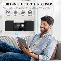 JOVELL kompakt hifi sztereó rendszer 3 részes hangfalakkal, CD DVD lejátszó, Bluetooth 30 W, FM rádió, USB AUX mikrofon RCA kimenet 7