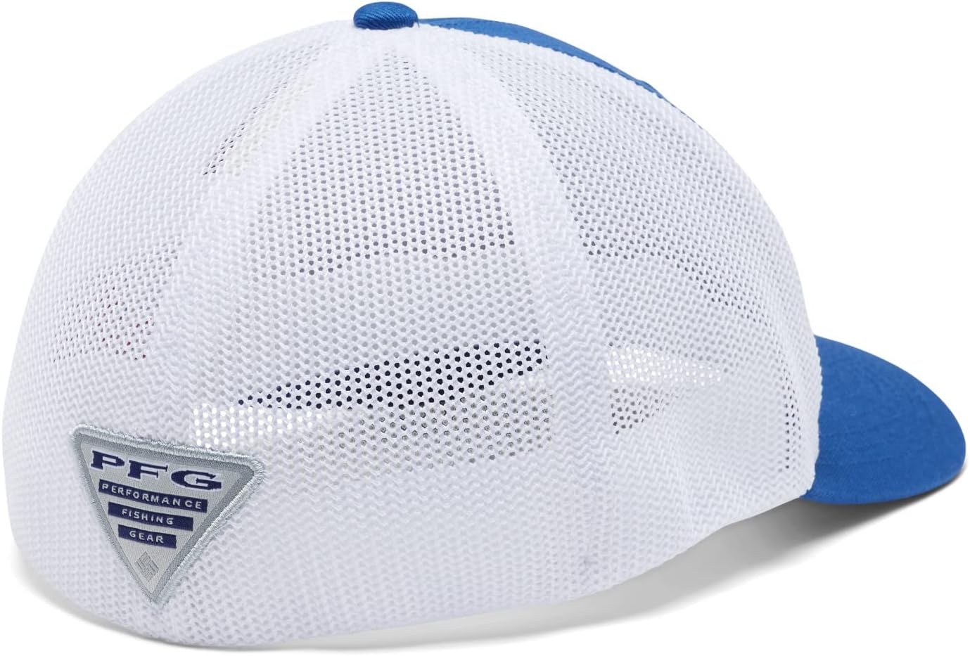 Columbia Unisex PFG Mesh Ball Cap, Mountain Blue/Us Flag, L/XL