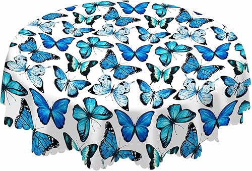 Miniatura 8 de AOYEGO Mantel redondo de leopardo salvaje, 60 pulgadas, diseño de animales africanos, divertidos, caricaturas, vida silvestre, repetición, mantel de