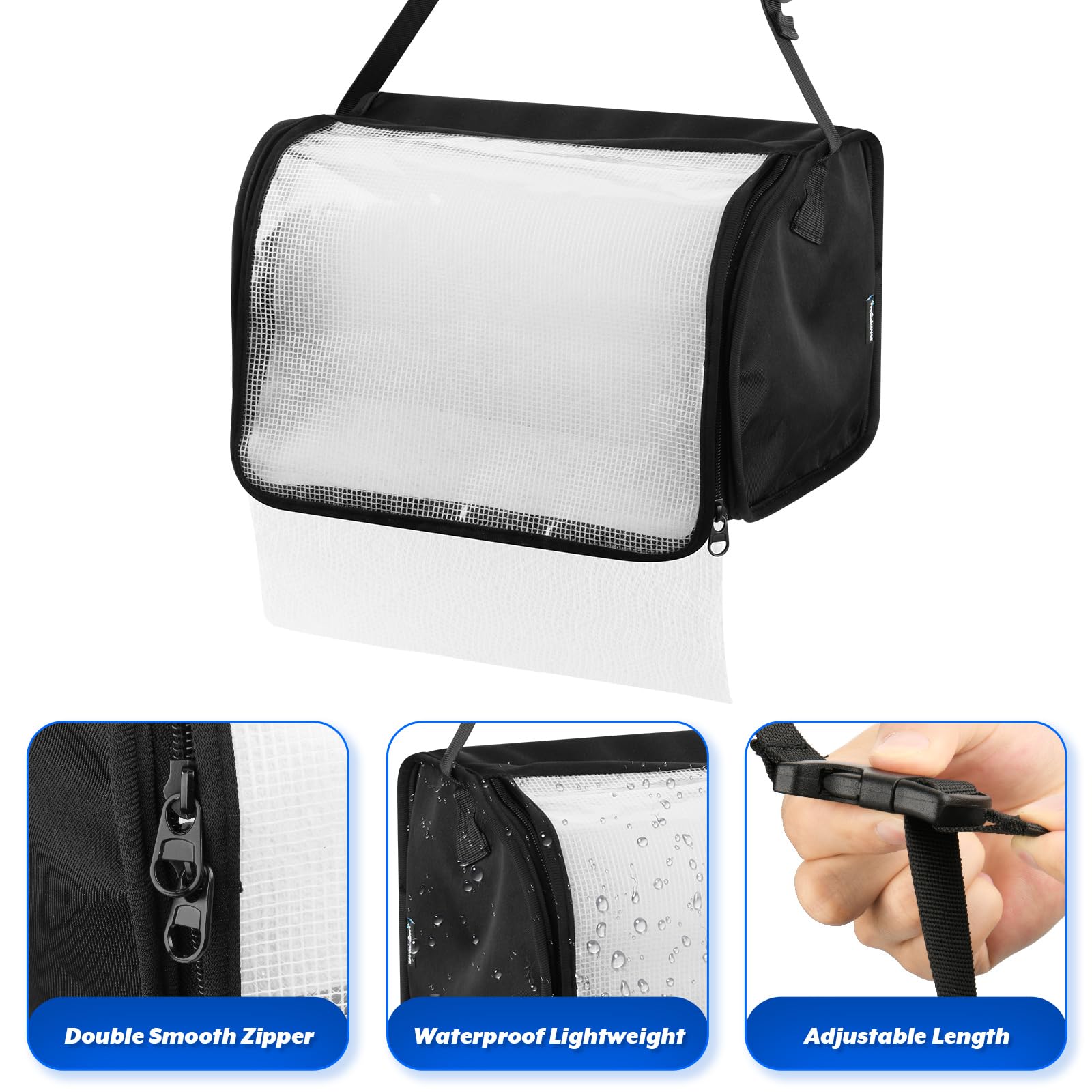 Soporte para toallas de papel de cocina, dispensador de toallas de papel colgante con cubierta transparente, papel fácil de rasgar, impermeable, soporte para toallas para organización y almacenamiento 5