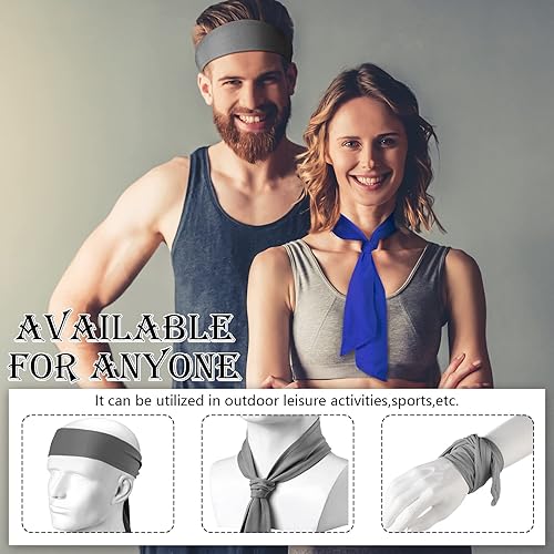 Miniatura 9 de Paquete de 12 diademas para hombres y mujeres, diademas de karate Ninja para niños, bandas elásticas ajustables, bandas elásticas para el sudor,