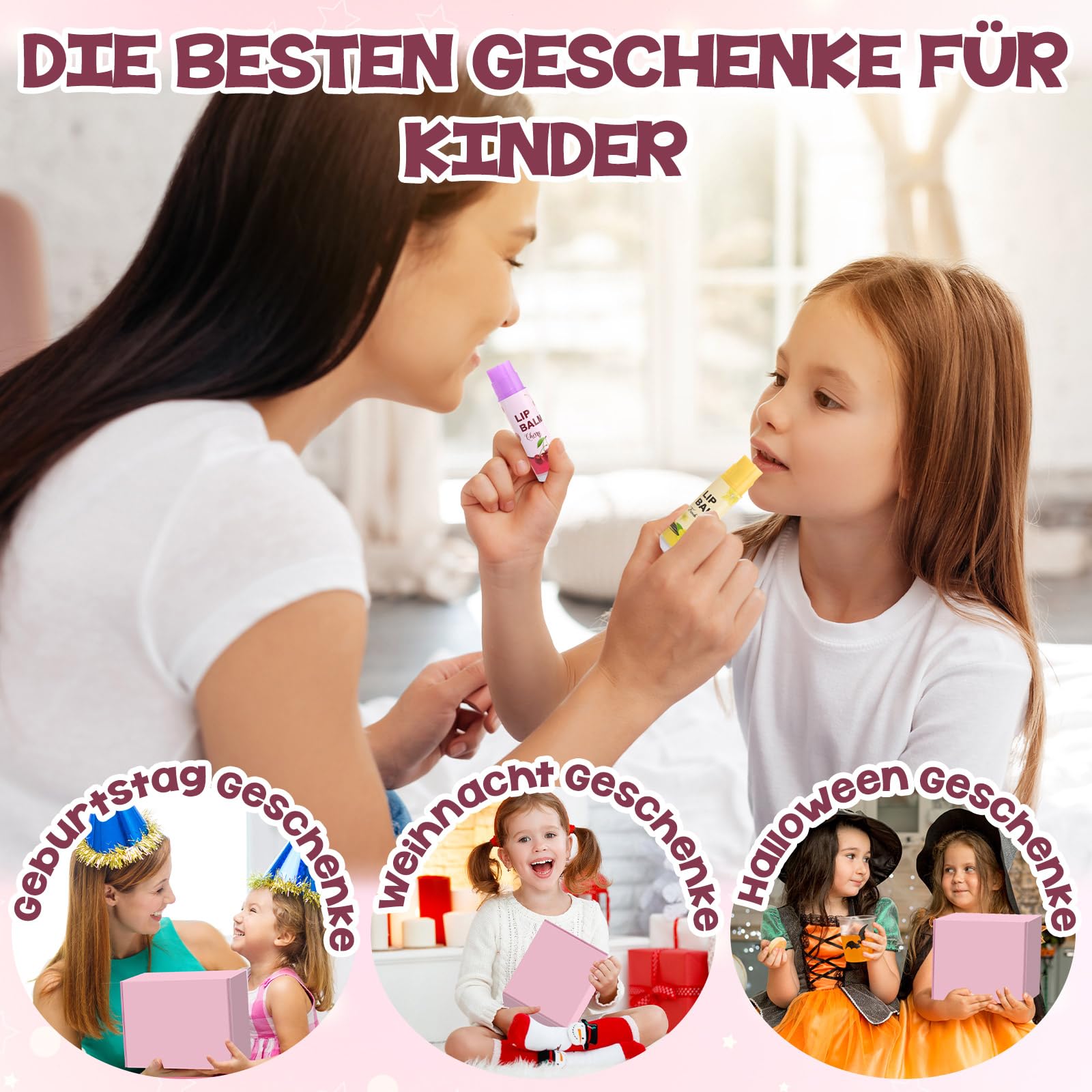Lipgloss Selber Machen, Vezerd Lippenbalsam Making Kit, Mädchen Kreative Basteln Erwachsene Lip Gloss Lippenstift DIY Herstellungsset Set, Lustiges Make Up Mädchen Geschenk Für Frauen/Damen