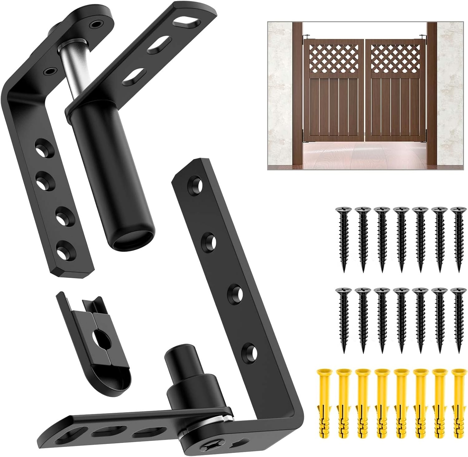 Dual Swing Saloon Door Hinges, Self Closing Cafe Door Hinge Feature for Bar, Counter, and Kitchen - 304 Stainless Steel Waterproof Practical (2, Medium)