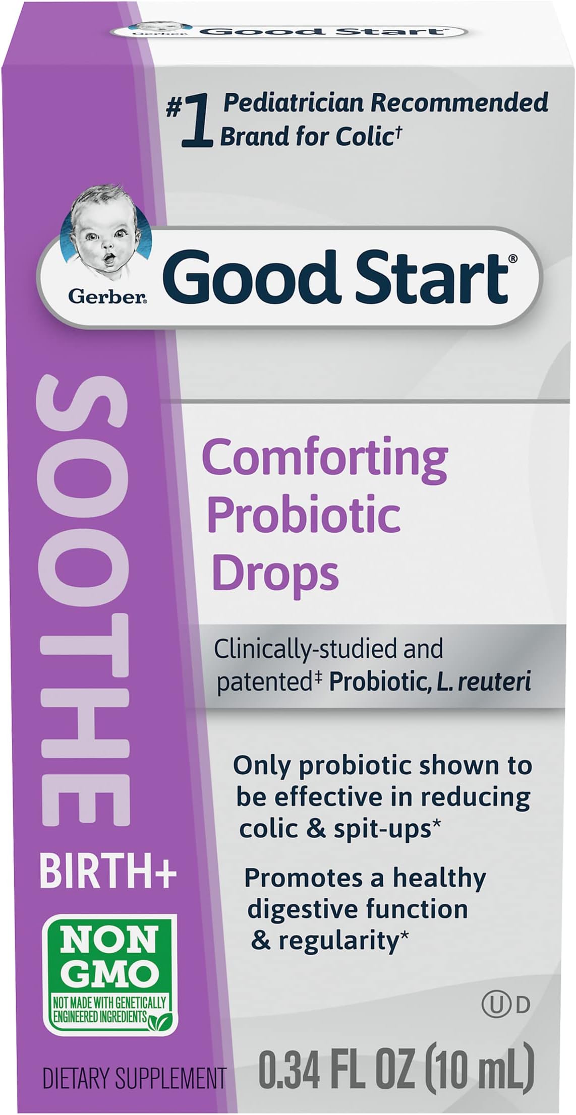 Gerber Good Start Baby Probiotic Drops, Soothe, 0.34 Ounce