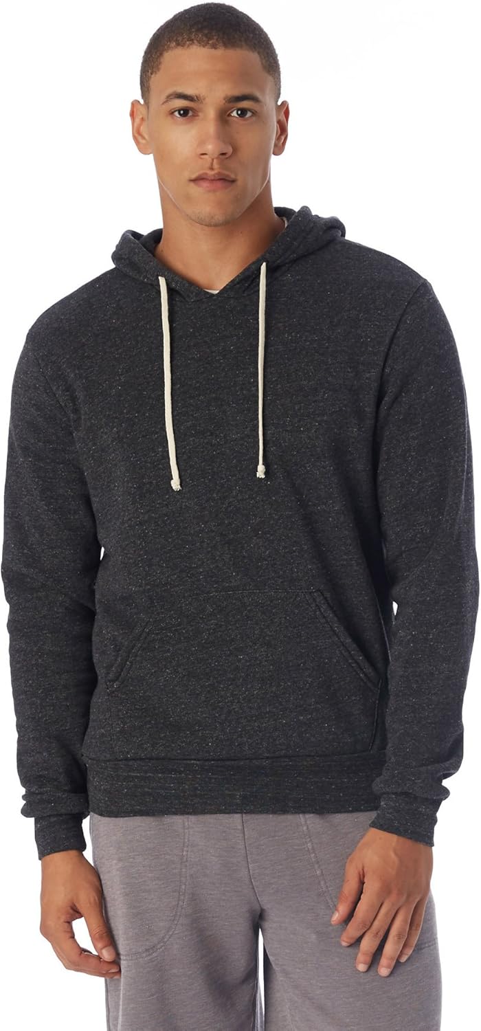 Alternative Men's Hoodie, Vintage Washed Terry Challenger Hooded Sweatshirt - Image 2